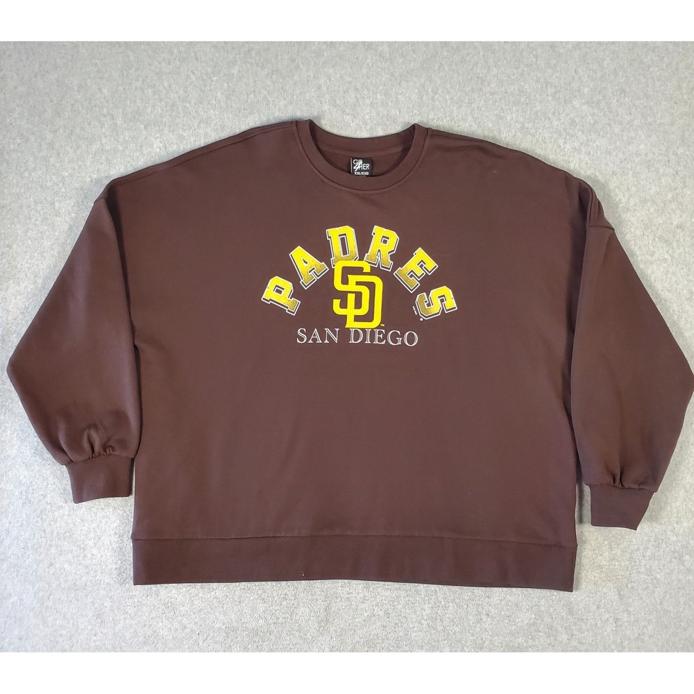 G-III 4Her San Diego Padres Crewneck Sweatshirt Brown Womens XXL MLB Pullover